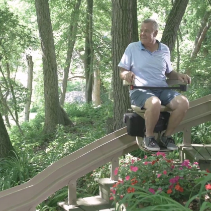 Bruno Elite curved outdoor stair lift