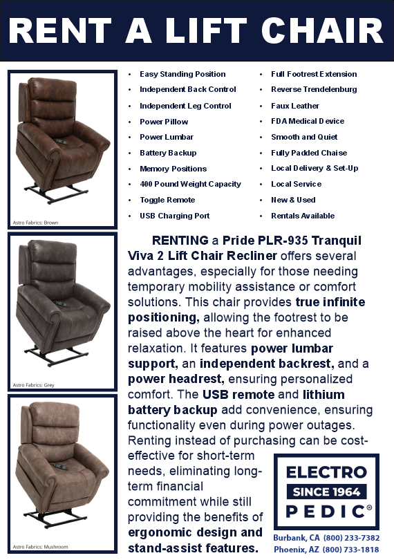 Rent a lift chair in Los Angeles